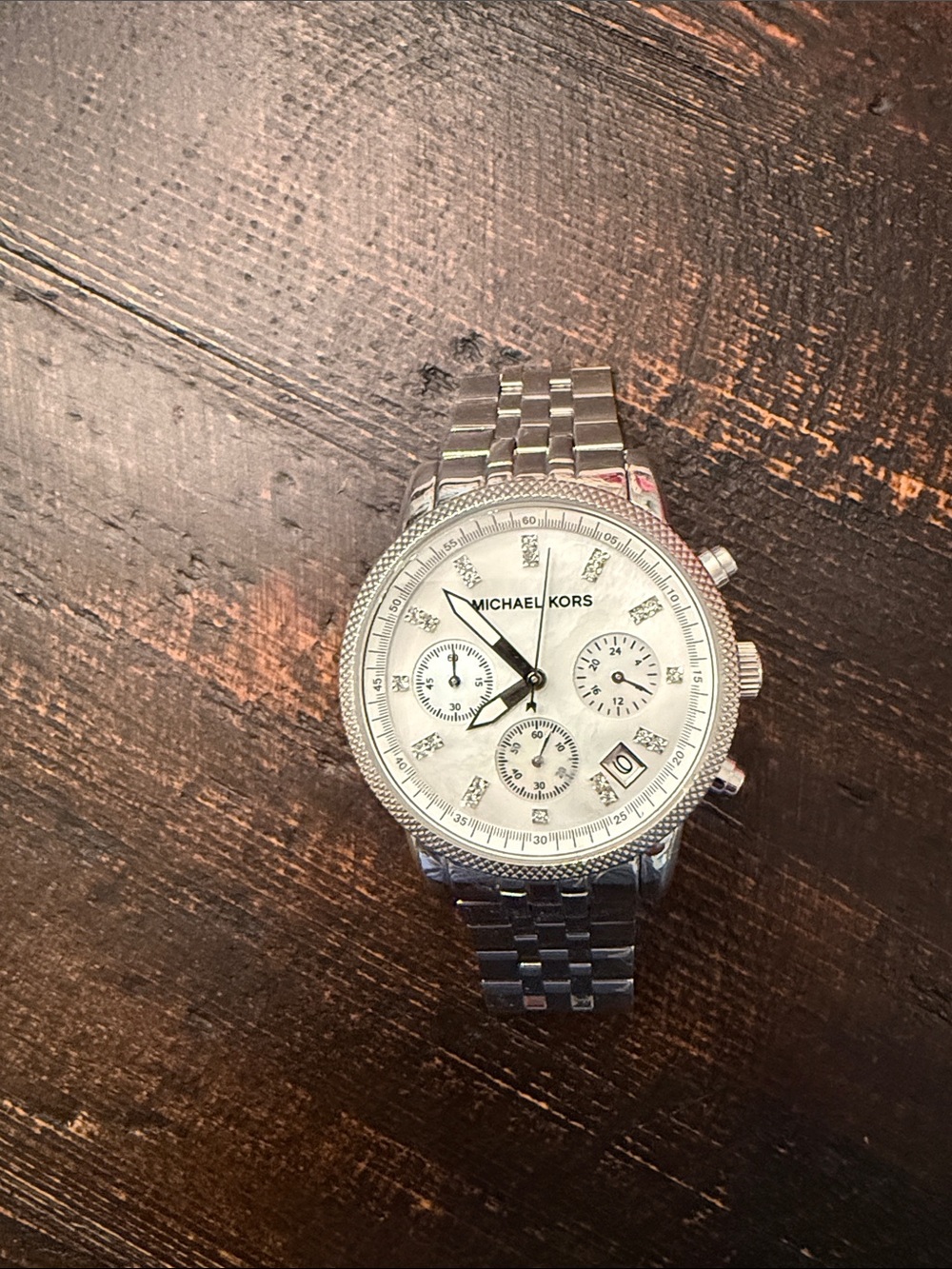 Michael Kors’s silver watch